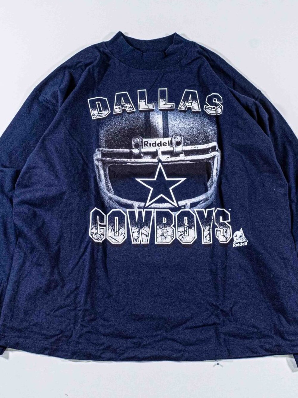 Vintage Dallas Cowboys Riddell Helmet Shirt XXL Long Sleeve 90s NFL Big Logo 2XL